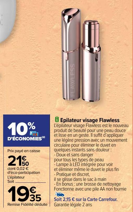 Epilateur visage Flawless