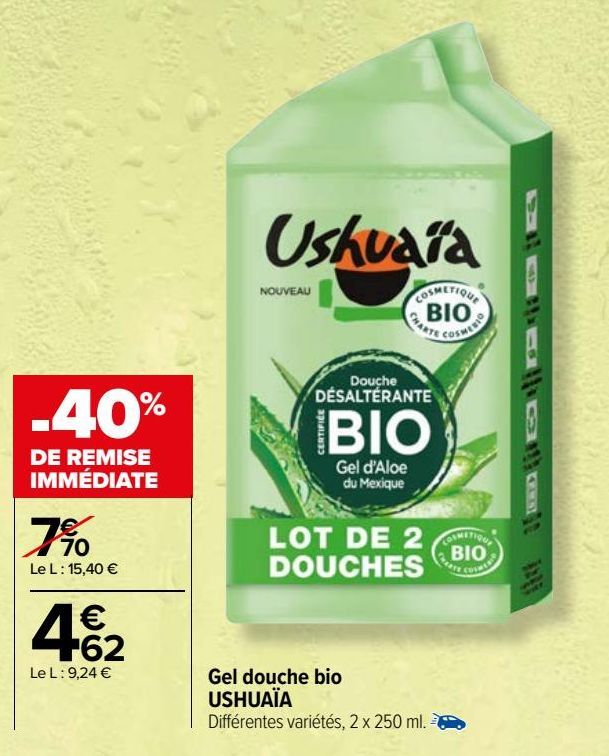 Gel douche bio USHUAÏA