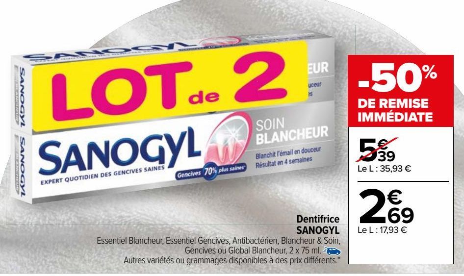  Dentifrice SANOGYL