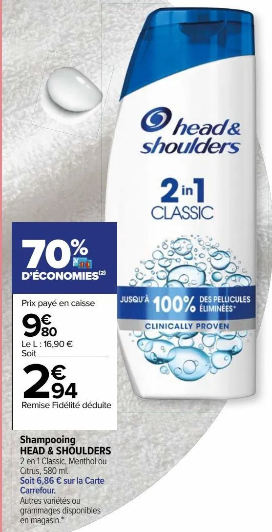 shampooing head & shoulders