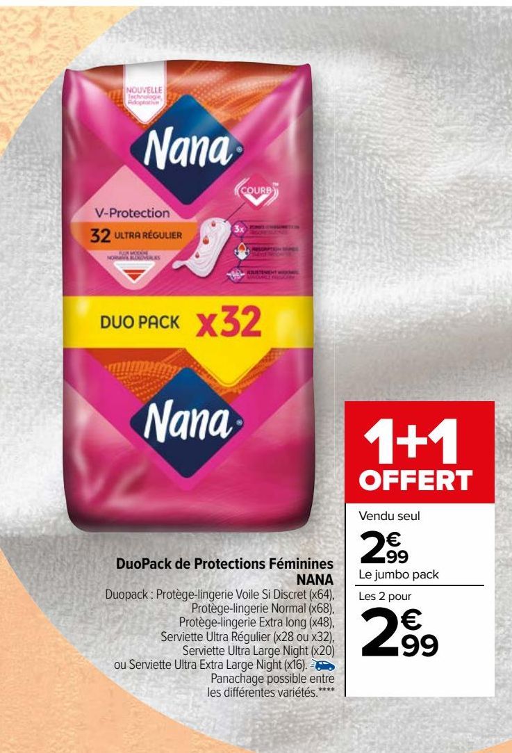 DuoPack de Protections Féminines NANA