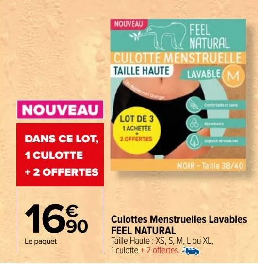 culottes menstruelles lavables feel natural