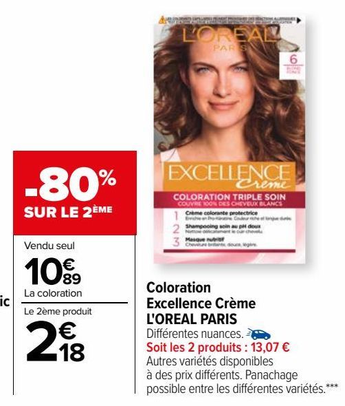 Coloration Excellence Crème L'OREAL PARIS