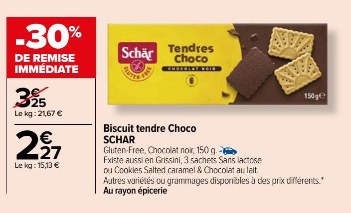 Biscuit tendre Choco SCHAR