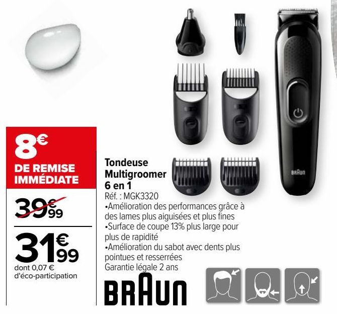 Tondeuse Multigroomer 6 en 1 Braun