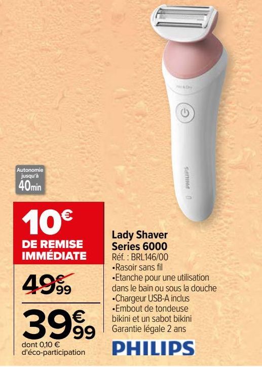 Lady Shaver Series 6000 Philips