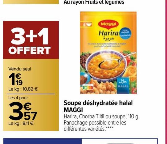 SOUPE DESHYDRATEE HALAL MAGGI