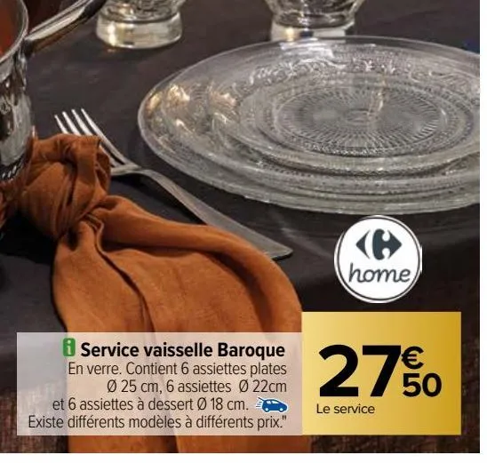 service vaisselle baroque