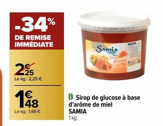 sirop de glucose a base d'arome de miel samia