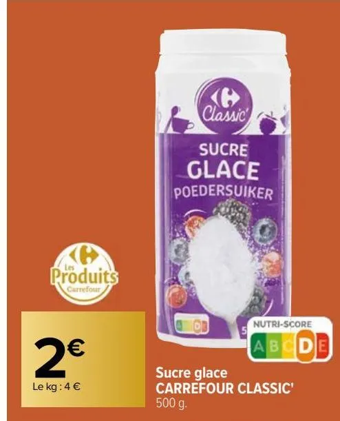 sucre glace carrefour classic