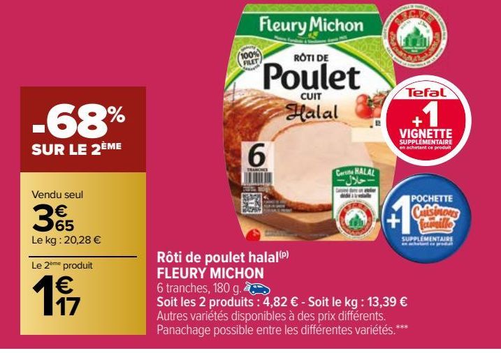 ROTI DE POULET HALAL FLEURY MICHON