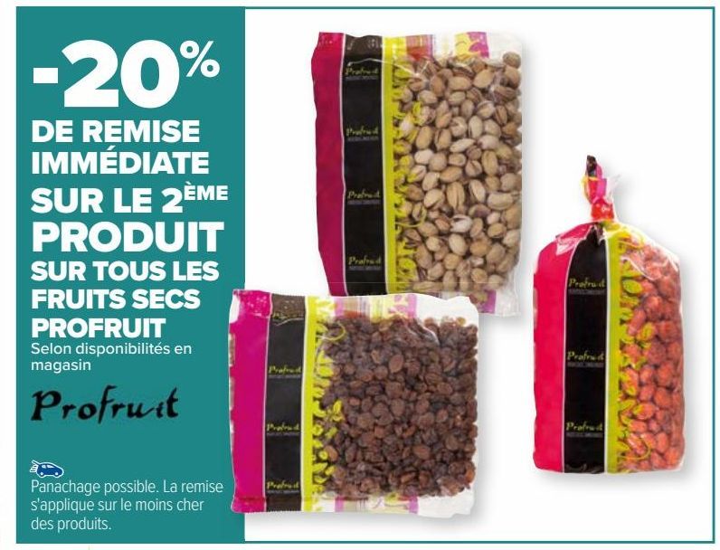 SUR TOUS LES FRUITS SECS PROFRUIT