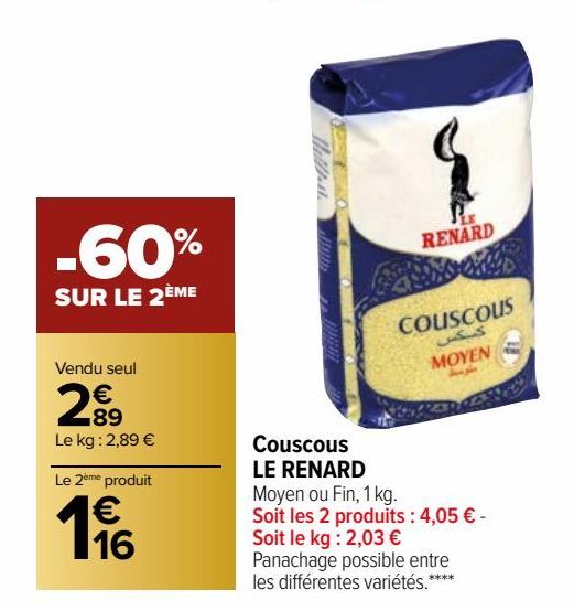 COUSCOUS LE RENARD