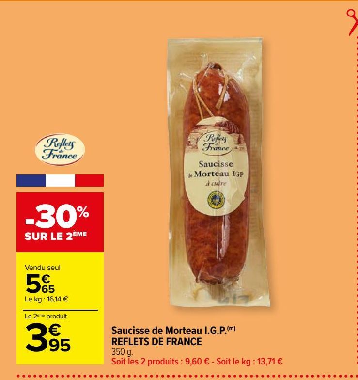 Saucisse de Morteau I.G.P. REFLETS DE FRANCE