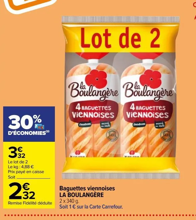 baguettes viennoises la boulangère