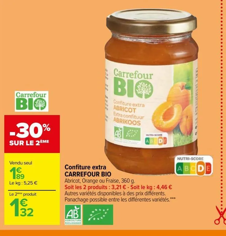 confiture extra carrefour bio