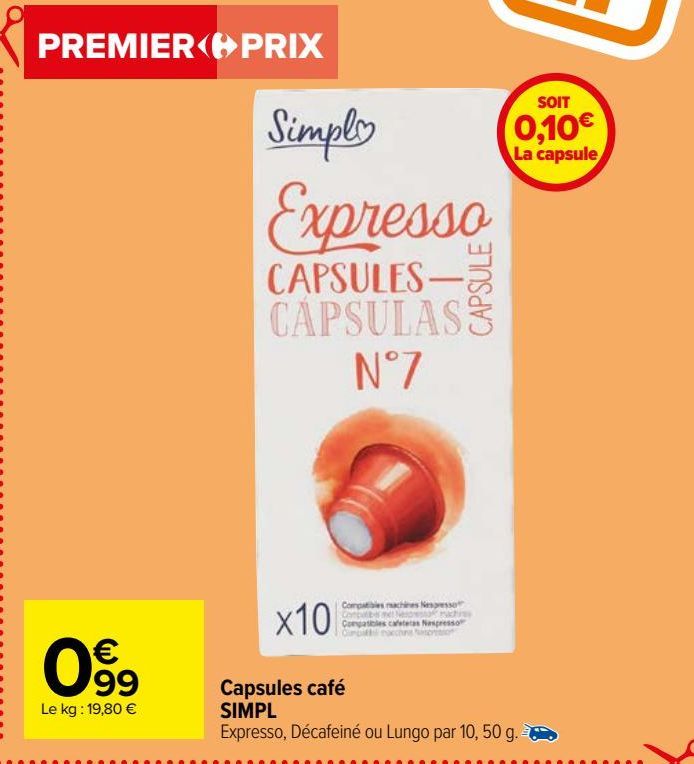 Capsules café SIMPL