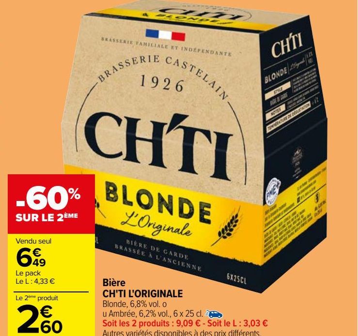 Bière CH'TI L'ORIGINALE