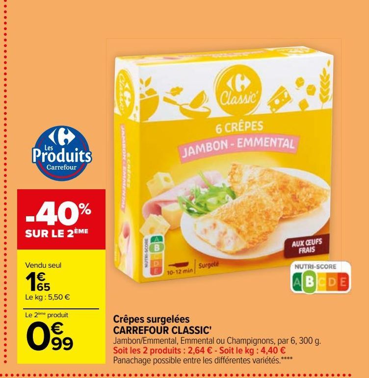 Crêpes surgelées CARREFOUR CLASSIC