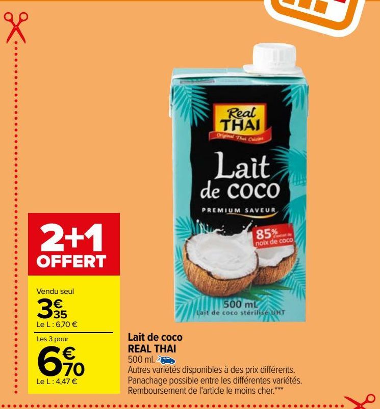 Lait de coco REAL THAI