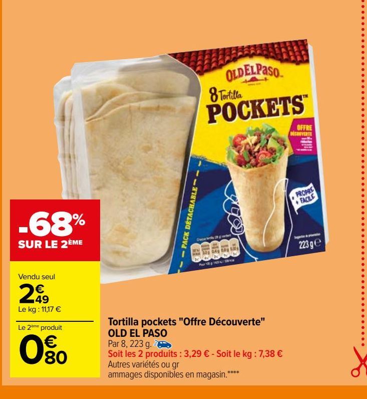 Tortilla pockets "Offre Découverte" OLD EL PASO