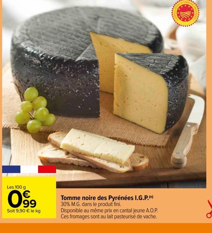 Tomme noire des Pyrénées I.G.P.