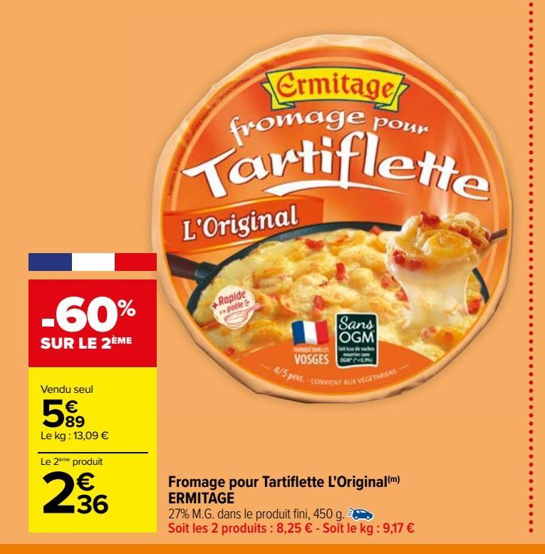 Fromage pour Tartiflette L'Original(m) ERMITAGE