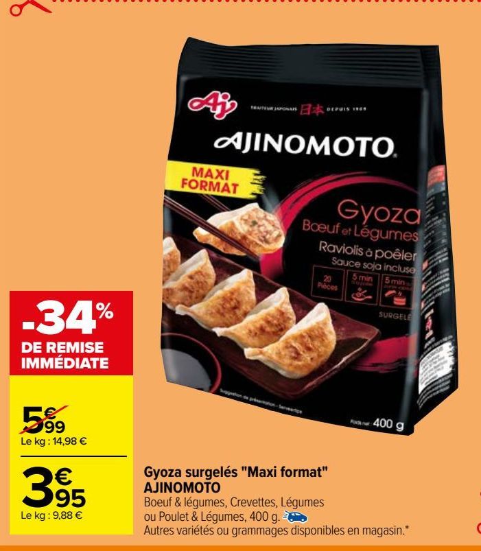 Gyoza surgelés "Maxi format" AJINOMOTO