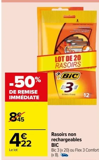 rasoirs non rechargeables bic