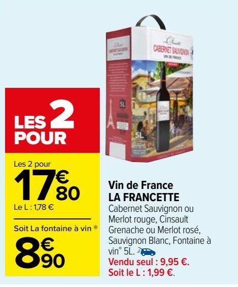 Vin de France LA FRANCETTE