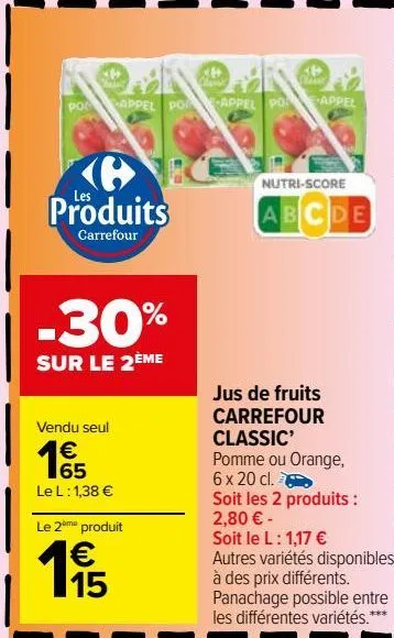 jus de fruits carrefour classic’