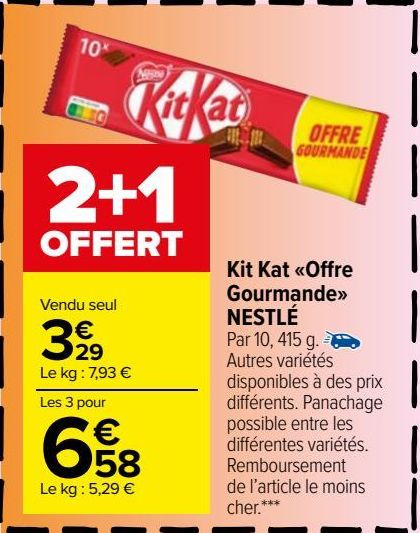 Kit Kat «Offre Gourmande» NESTLÉ