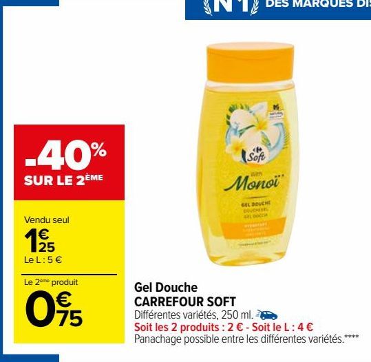 Gel Douche CARREFOUR SOFT