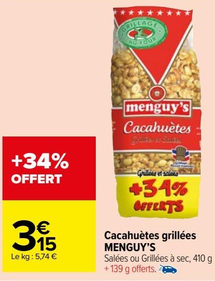 Cacahuètes grillées MENGUY’S