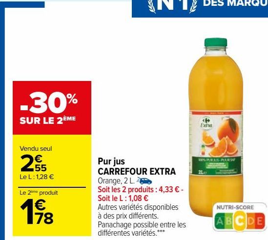 Pur jus CARREFOUR EXTRA