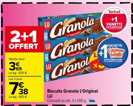 Biscuits Granola L’Original LU
