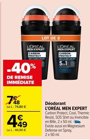 Déodorant L’ORÉAL MEN EXPERT