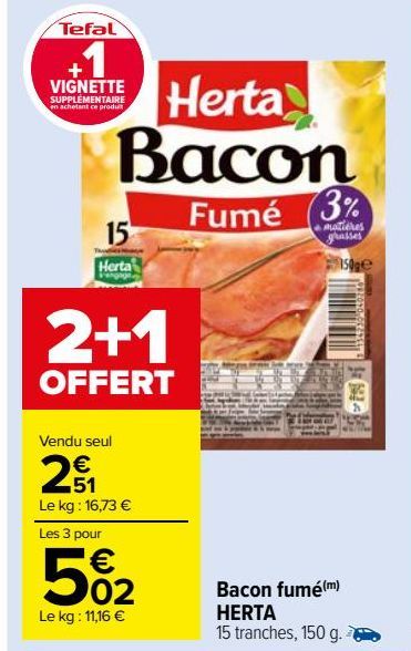 Bacon fumé HERTA