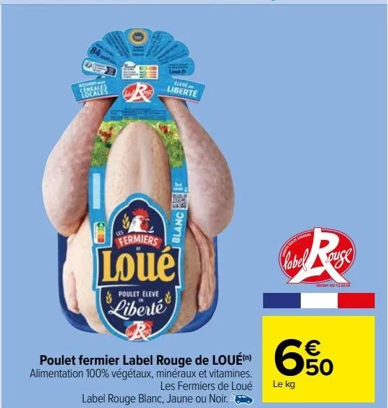 poulet fermier label rouge de loué