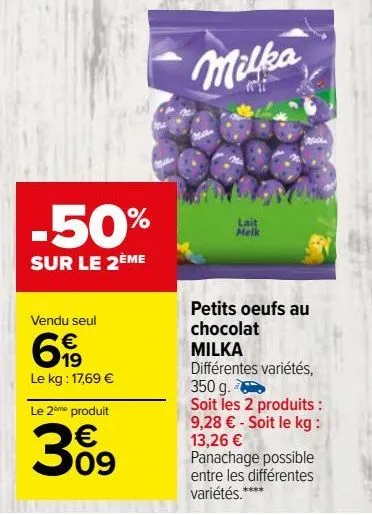 petits oeufs au chocolat milka