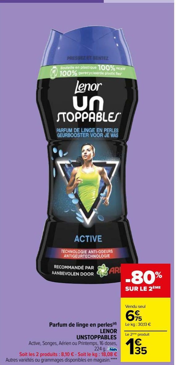 Parfum de linge en perles LENOR UNSTOPPABLES