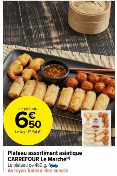 plateau assortiment asiatique carrefour le marché