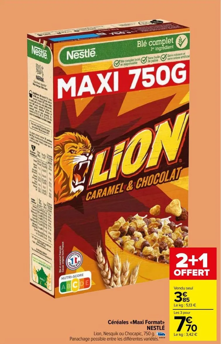 céréales «maxi format» nestlé