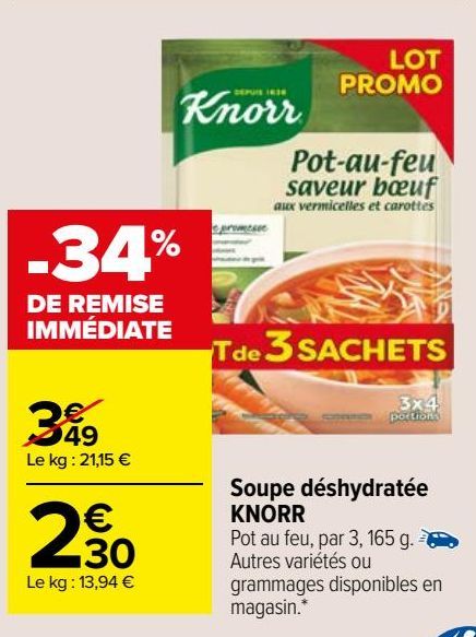 Soupe déshydratée KNORR