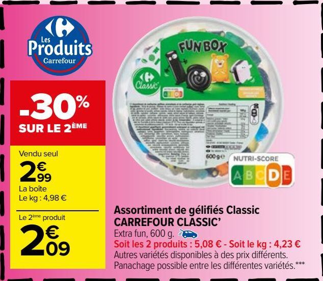 Assortiment de gélifiés Classic CARREFOUR CLASSIC’