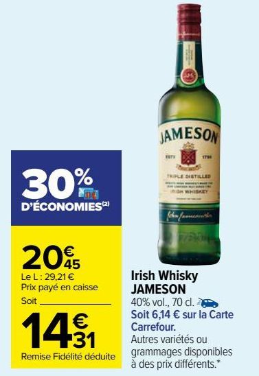 Irish Whisky JAMESON