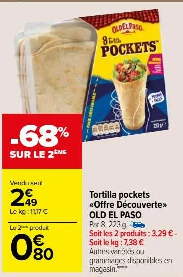 tortilla pockets «offre découverte» old el paso