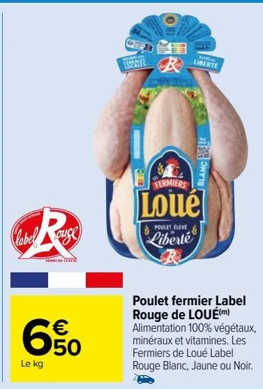 poulet fermier label rouge de loué