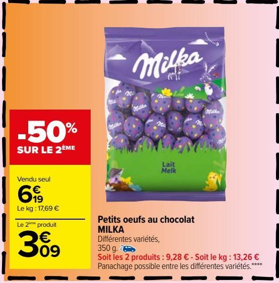 Petits oeufs au chocolat MILKA