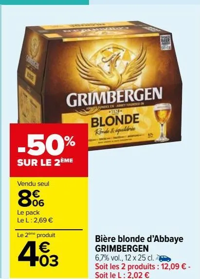 bière blonde d’abbaye grimbergen